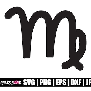 Segno zodiacale Vergine file svg, png, eps, dxf, jpg, Clip Art, Vettore, Cricut, File di taglio - Download immediato