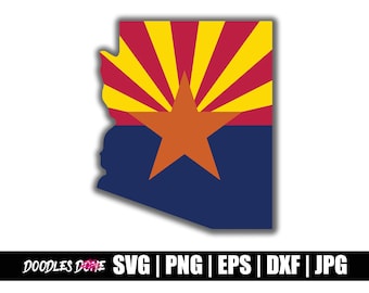 Arizona Flagge Karte SVG | Arizona PNG | Arizona Clip-Art | Arizona Vektor | Arizona Cricut | Arizona Cut Datei