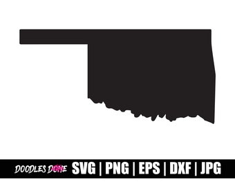 Estado de Oklahoma svg, png, eps, dxf, archivos jpg, Clip Art, Vector, Cricut, Cortar archivo - Descarga instantánea