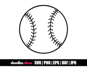 Softball SVG, Baseball SVG, Baseball Outline SVG, Baseball Clip Art, Baseball Vector, Baseball Cut File