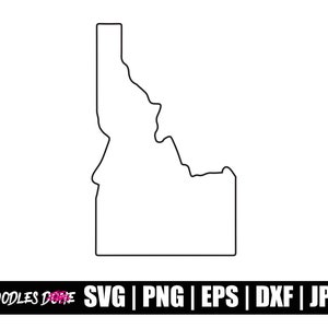 Idaho Outline svg, png, eps, dxf, arquivos jpg, clipart, vetor, Cricut, arquivo cortado - download instantâneo