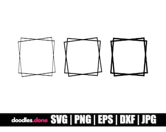 Cornice QUADRATA SVG / Cornice quadrata Svg / Doppio quadrato / Cornici Svg / Contorno quadrato Svg / Cornice QUADRATA Clip Art / Cornice quadrata Cricut