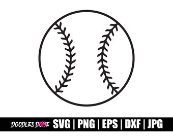 Softball SVG | Baseball SVG | Baseball Outline SVG | Baseball Clip Ar | Baseball Vector | Baseball Cut File