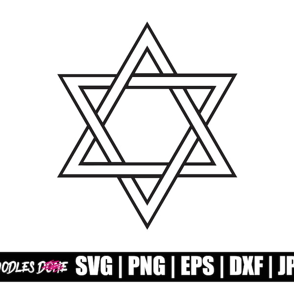 Star of David SVG, Star of David PNG, Star of David Clip Art, Star of David Vector, Star of David Cut File