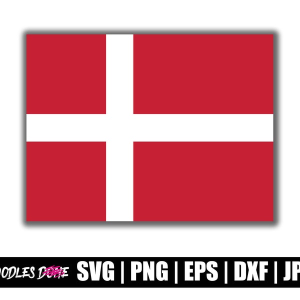 Denmark Flag svg, png, eps, dxf, jpg files, Clip Art, Vector, Cricut, Cut File - Instant Download