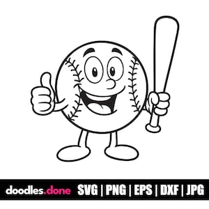 Softball SVG, Baseball SVG, Baseball Outline SVG, Baseball Clip Art, Baseball Vector, Baseball Cut File
