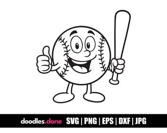 Softball SVG, Baseball SVG, Baseball Outline SVG, Baseball Clip Art, Baseball Vector, Baseball Cut File