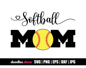 Softball Mama SVG, Baseball Mama SVG, Baseball Umriss SVG, Baseball Clip Art, Baseball Vektor, Baseball Schnittdatei