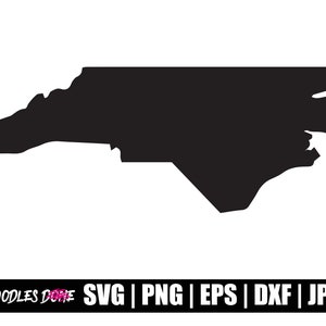 ノースカロライナ州の svg、png、eps、dxf、jpg ファイル、クリップ アート、ベクター、Cricut、カット ファイル - 即時ダウンロード