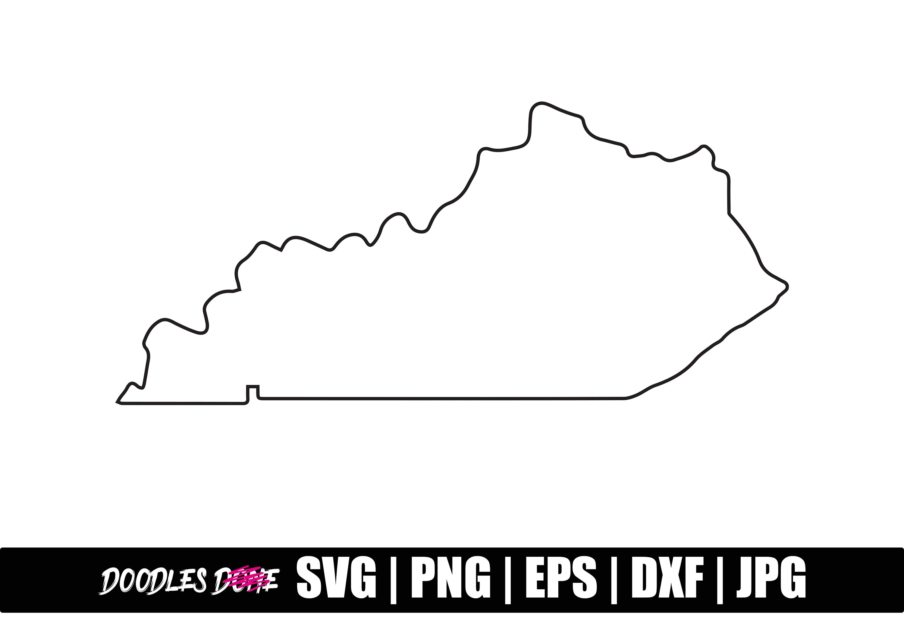 Kentucky Outline SVG | Kentucky PNG | Kentucky Clip Art
