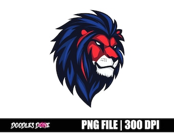 Archivo PNG de león / Arte de león / Sublimación de camisetas de león / Retrato de león / Diseño transparente de león / Impresión DTG / Descarga digital instantánea