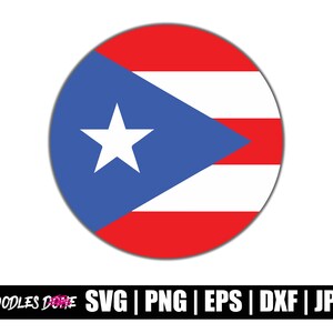 Puerto Ricos runda flagga SVG | Puerto Ricos PNG | Puerto Ricos flagga ClipArt | Puerto Ricos vektor | Puerto Ricos Cricut | Puerto Ricos klippfil