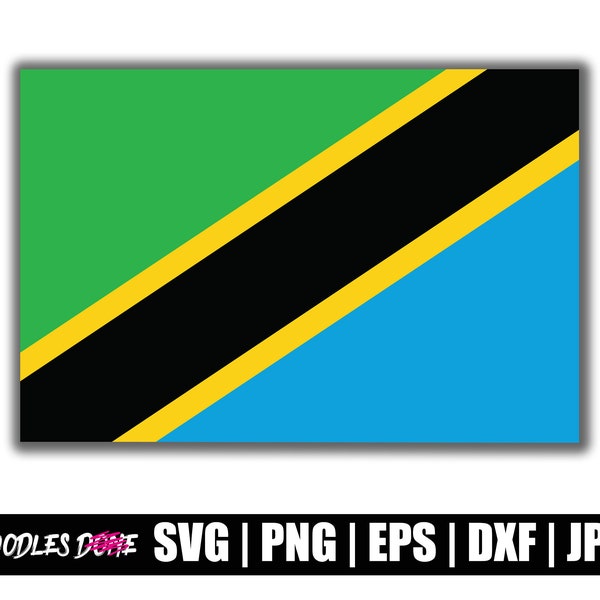 Tanzania Flag svg, png, eps, dxf, jpg files, Clip Art, Vector, Cricut, Cut File - Instant Download