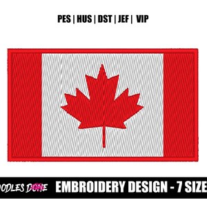 Canada Flag Embroidery Design  - INSTANT Download - Pes Format
