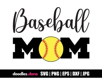 Baseball Mom SVG, Baseball Mom SVG, Baseball Outline SVG, Baseball Clip Art, Baseball Vector, Baseball Cut File