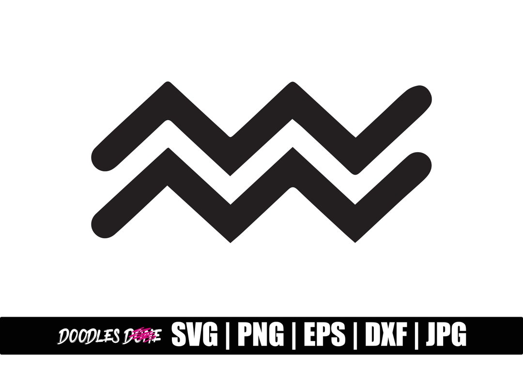 Aquarius Zodiac Sign SVG Aquarius PNG Aquarius Clip Art Aquarius Vector