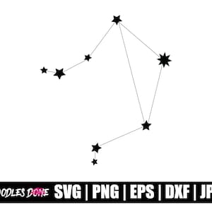 Weegschaal Dierenriem Constellatie svg, png, eps, dxf, jpg bestanden, Clip Art, Vector, Cricut, Cut File - Instant Download