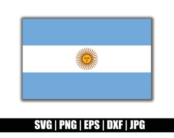 Argentina Flag svg, png, eps, dxf, jpg files, Clip Art, Vector, Cricut, Cut File - Instant Download