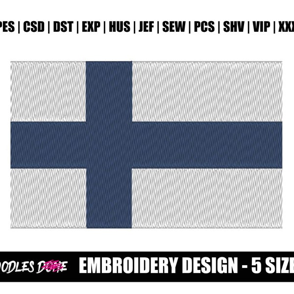 Finland Flag Machine Embroidery Design | Embroidery Designs | Machine Embroidery | Embroidery Patterns | Embroidery Files | Finland DST PES