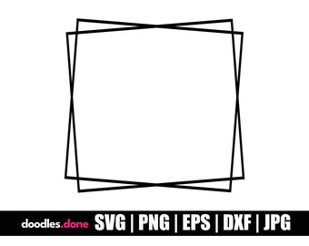 Cornice QUADRATA SVG / Cornice quadrata Svg / Doppio quadrato / Cornici Svg / Contorno quadrato Svg / Cornice QUADRATA Clip Art / Cornice quadrata Cricut