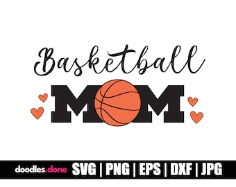 Basketball Mom SVG | Basketball Mom Cut Files | Basketball Mom Vector | Basketball Mom Clip Art | Basketball Mom Cricut | Basketball Mom PNG