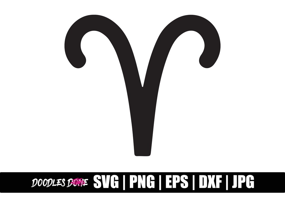 Aries Zodiac Sign Svg, Png, Eps, Dxf, Jpg Files, Clip Art, Vector ...