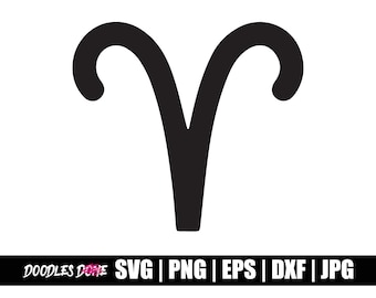 Aries Zodiac Sign svg, png, eps, dxf, jpg files, Clip Art, Vector, Cricut, Cut File - Instant Download