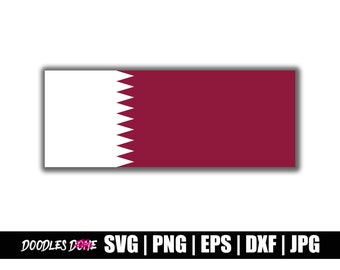 Qatar Flag svg, png, eps, dxf, jpg files, Clip Art, Vector, Cricut, Cut File - Instant Download