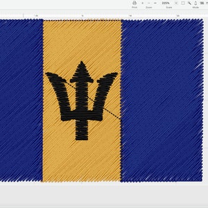 Barbados Flag Embroidery Design INSTANT Download Pes - Etsy