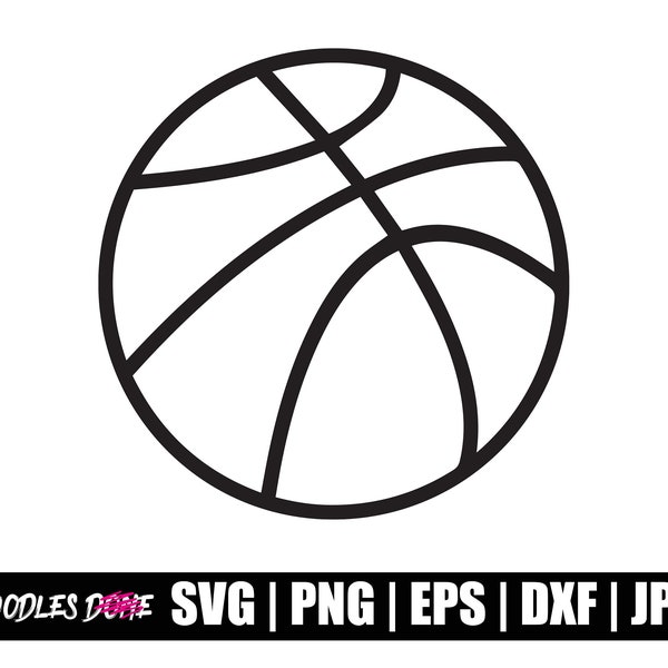 Basketball SVG, Basketball Outline, Cut Files Basketball, Basketball Vector File