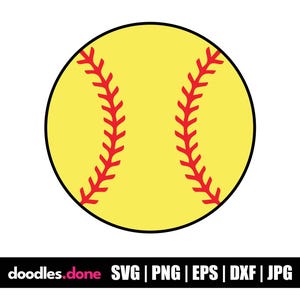 Softball SVG, Baseball SVG, Baseball Outline SVG, Baseball Clip Art, Baseball Vector, Baseball Cut File