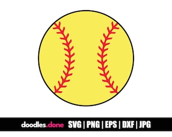 Softball SVG, Baseball SVG, Baseball Outline SVG, Baseball Clip Art, Baseball Vector, Baseball Cut File