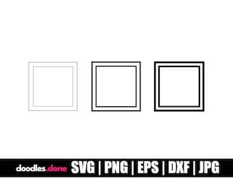 Cornice QUADRATA SVG / Cornice quadrata Svg / Doppio quadrato / Cornici Svg / Contorno quadrato Svg / Cornice QUADRATA Clip Art / Cornice quadrata Cricut