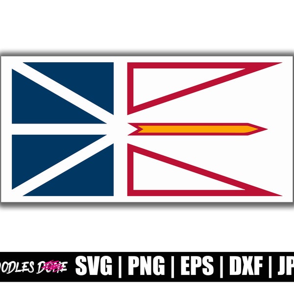 Flag of Newfoundland and Labrador SVG | Newfoundland and Labrador Clip Art | Newfoundland and Labrador Vector | Cricut | Cut File