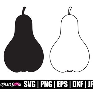 Pera in formato svg, png, eps, dxf, file jpg, Clip Art, vettoriale, Cricut, File di taglio - Download istantaneo