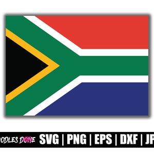 Bandiera del Sud Africa file in formato svg, png, eps, dxf, jpg, Clip Art, vettoriale, Cricut, File di taglio - Download istantaneo