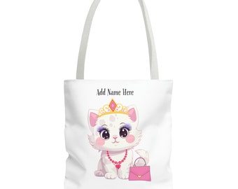 Kitten with Make-up  Personalized Kids Tote Bag (AOP)