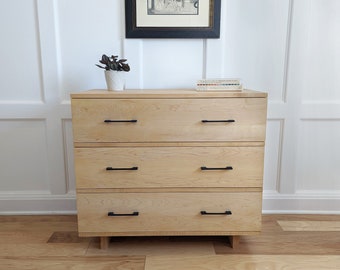 Solid Maple Wood Modern Dresser