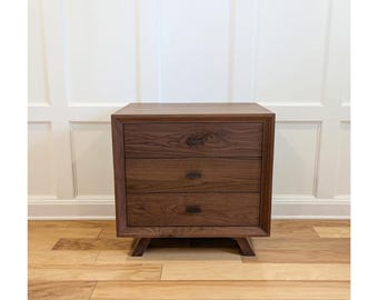 Solid Wood Three Drawer Nightstand