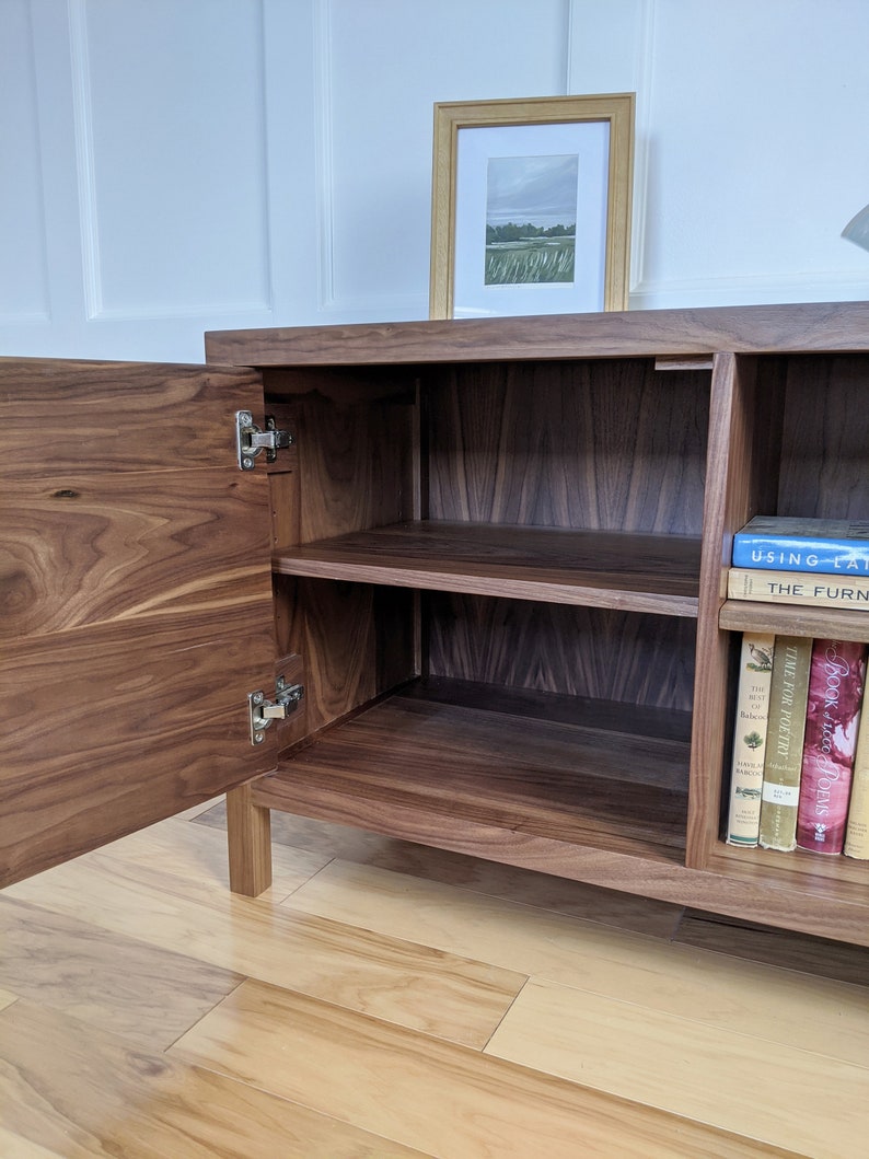 Solid Walnut Media Cabinet - Etsy