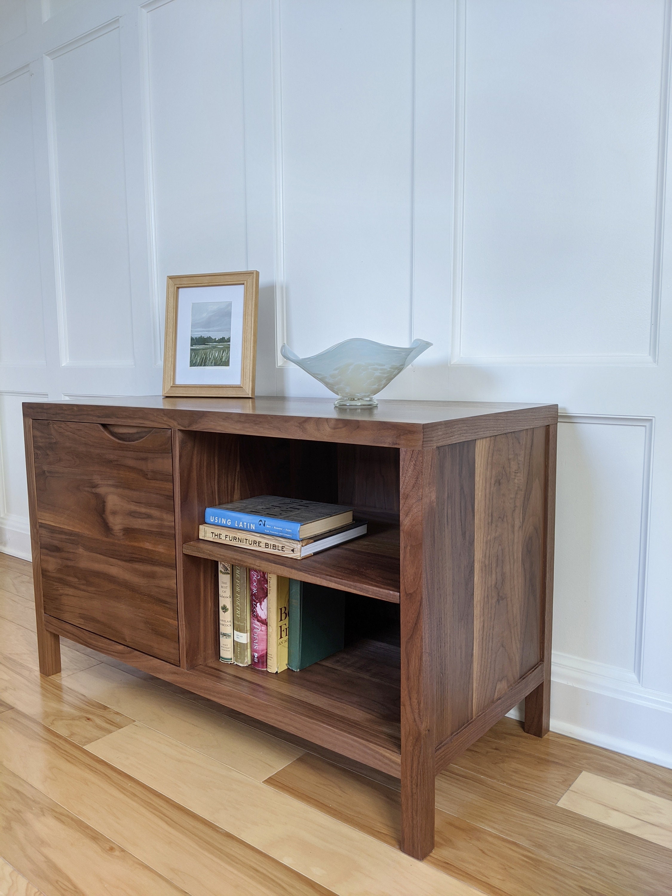 Solid Walnut Media Cabinet - Etsy