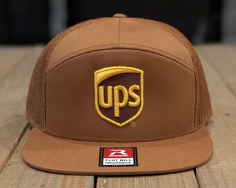 Richardson ® UPS 3D Embroidered 7 Panel Trucker Cap / Caramel cap