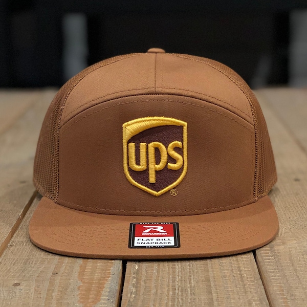 Richardson ® UPS 3D Embroidered 7 Panel Trucker Cap / Caramel cap