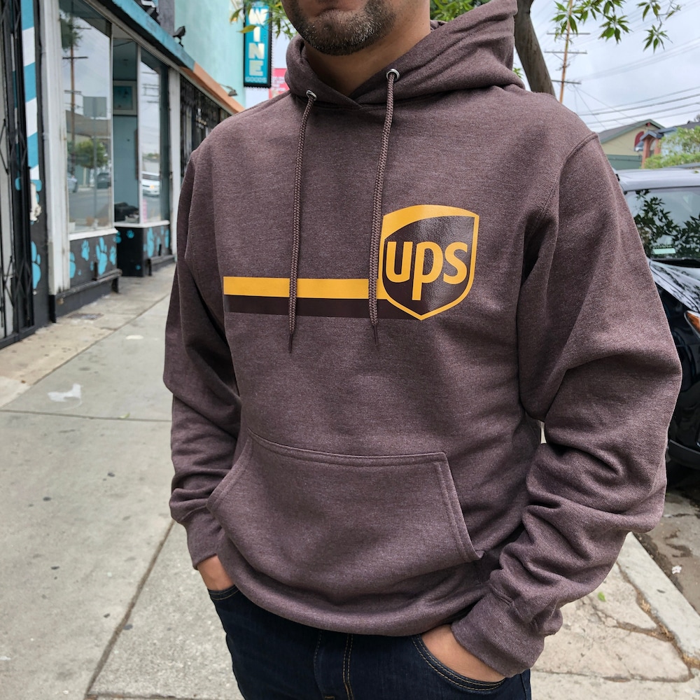 Ups Hoodie / Ups Retro Design Hoodie / Brown Ups Hoodie / Retro Hoodie / Brown Hoodie / Retro Design / Vintage Hoodie Bespoketshirt