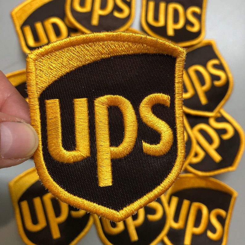 UPS Flat Embroidered Patches Iron on / UPS Patches / UPS Embroidered