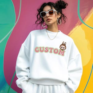 Custom Labubu-Inspired Tees & Crewnecks: Personalized Name - Unique Designs!