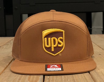UPS 3D Embroidered Trucker Cap – Richardson® 7-Panel Caramel Hat