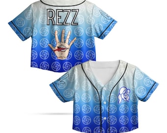 Rezz J.K Crop Jersey (Cream/Blue Ombre)