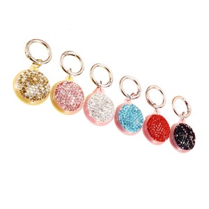 Airtag Case with Rhinestone Jewellery Sparkly Bling Airtag Keychain Robust Keyring for Air Tag Tracker Apple Airtags Finder