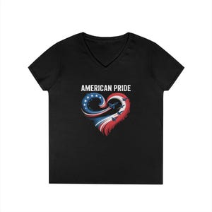 American Pride Shirt, Patriotic Heart with Fighter Jets, USA Flag Colors, 4th of July, Veteran Gift, Military Support Tee